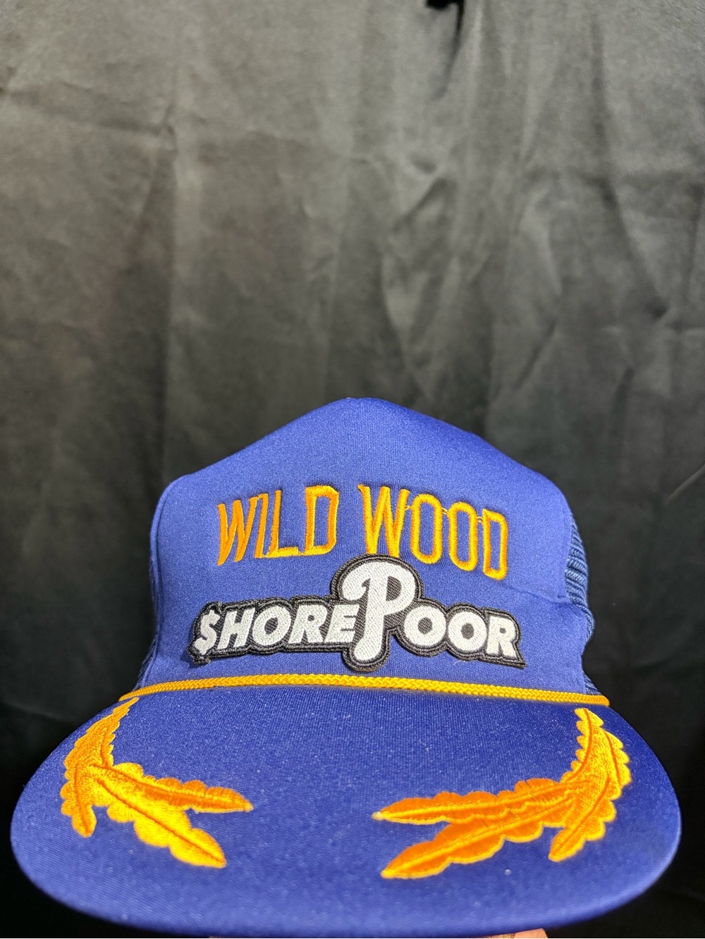 Wild Wood ShorePoor Blue Embroidered Trucker Hat
